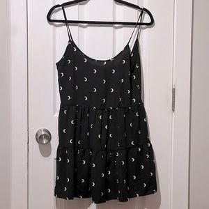 Tiered Moon Print Tank Dress